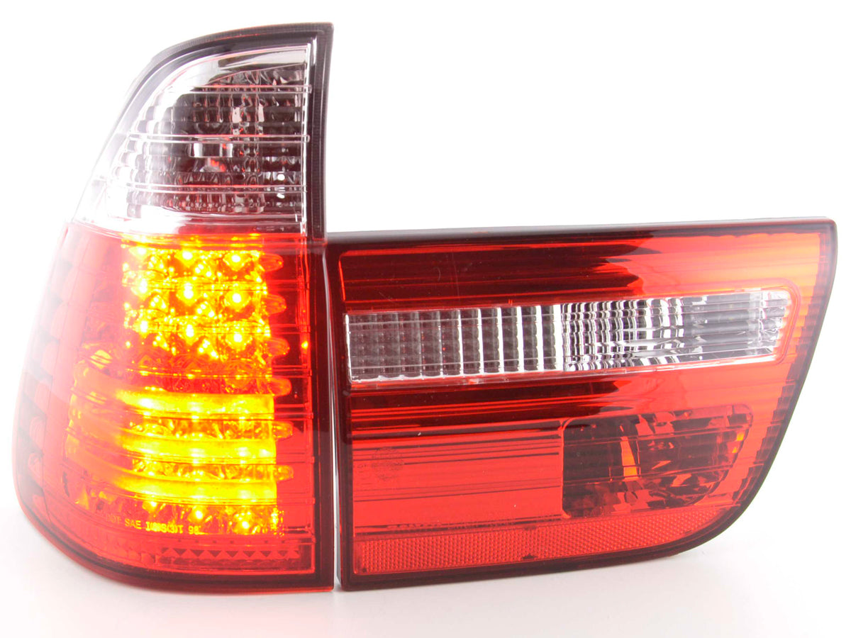 LED Rückleuchten Set BMW X5 Typ E53 98-02 klar/rot LED Rückleuchten Set BMW X5 Typ E53 98-02 klar/rot